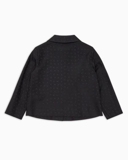 Armani Chaqueta de tejido jacquard con motivo integral de microáguila Gran oferta
