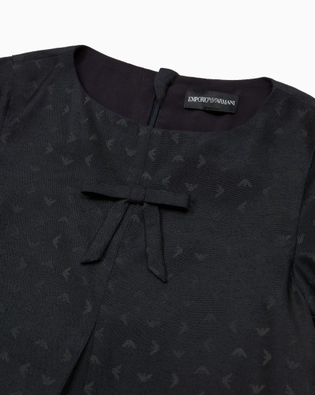 Armani Vestido con bordado integral de microáguilas Ventas relámpago