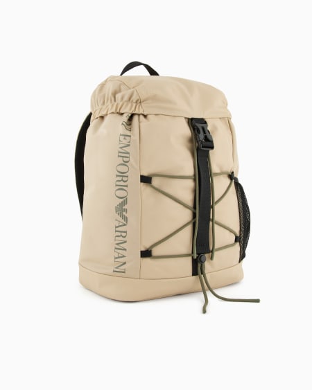 Armani Mochila de nailon con cincha y detalle de cuerda cruzada Tienda