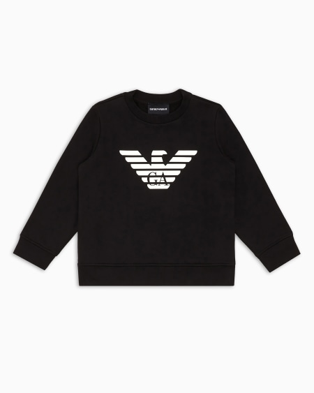 Armani Sudadera de punto de mezcla de modal con logotipo Tienda