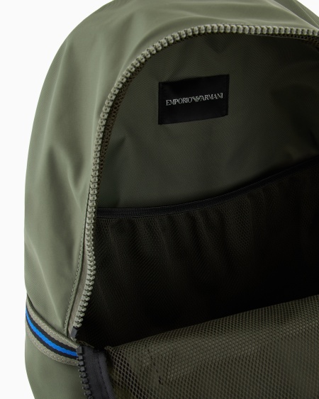 Armani Mochila de nailon con logotipo de goma Mejor oferta