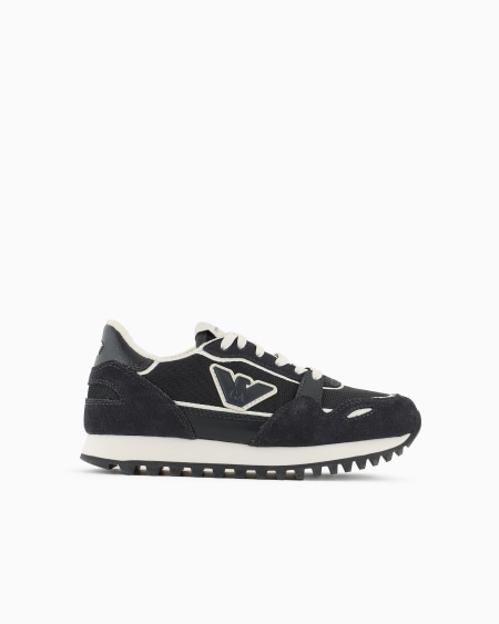Armani Deportivas de malla con detalles de ante y parche de águila