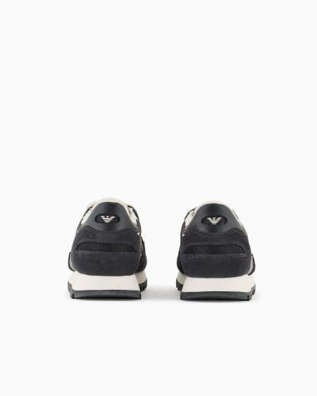 Armani Deportivas de malla con detalles de ante y parche de águila Rebajas online