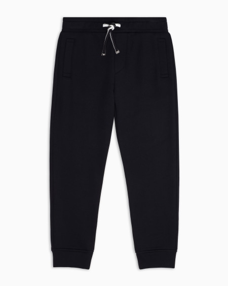 Armani Pantalones de chándal de punto en mezcla de modal con logotipo
