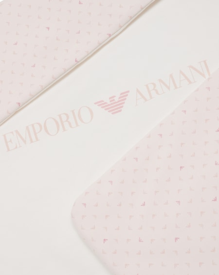 Armani Manta reversible con logotipo y estampado de águilas con efecto óptico Últimos 3 días