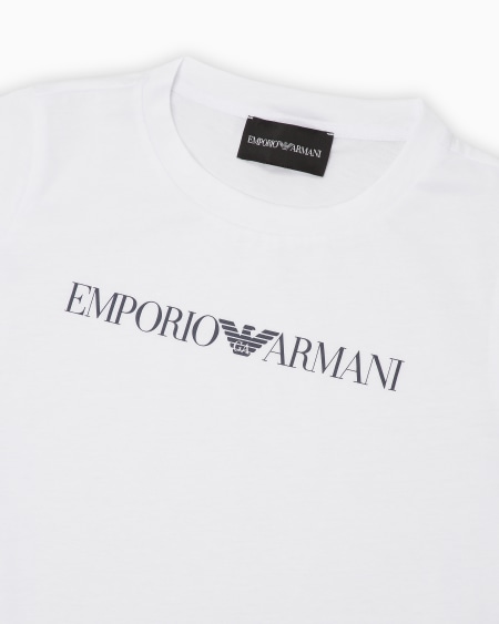 Armani Camiseta de punto de algodón pima con logotipo COMPRAR AHORA