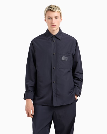 Armani Chaqueta camisera de nailon con bolsillo de parche y parche con logotipo Envío internacional gratuito