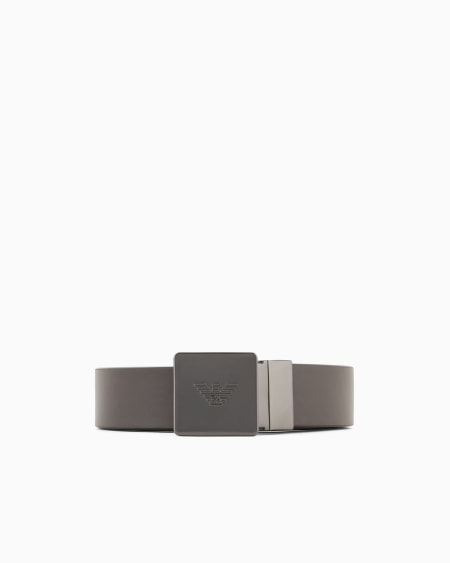 Armani Cinturón reversible de piel bicolor con placa