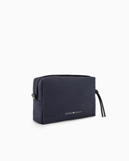 Armani Bolso de mano en nailon con inscripción integral de logotipo en tejido jacquard Descuentos del mes