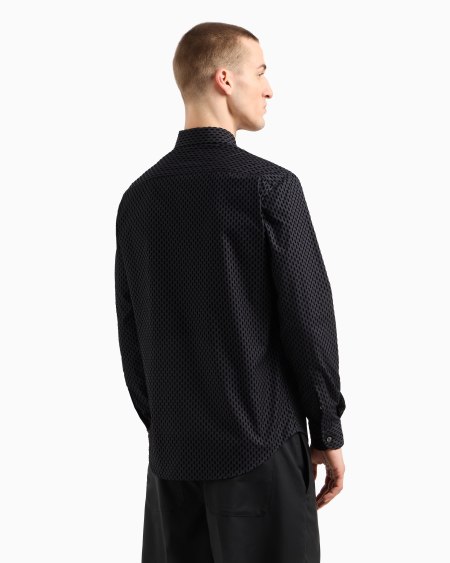 Armani Camisa con estampado integral flocado Oferta exclusiva