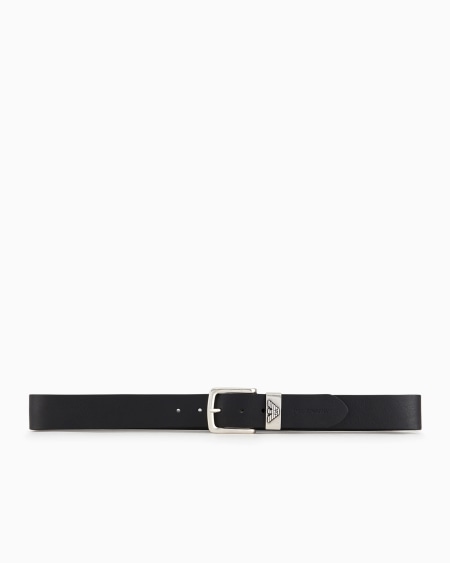 Armani Cinturón de piel con hebilla con logotipo Descuento por venta flash