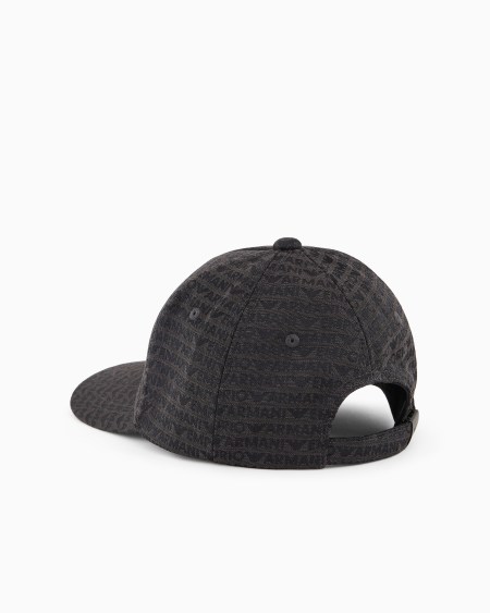 Armani Gorra de béisbol en nailon con inscripción integral de logotipo en tejido jacquard Rebajas de fin de temporada