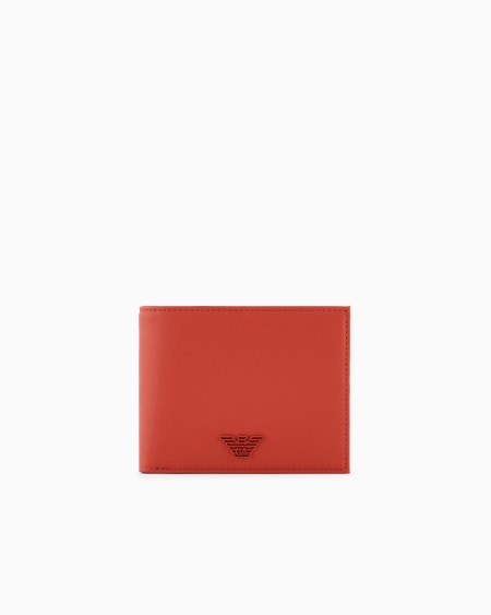 Armani Cartera plegable de piel saffiano regenerada ASV