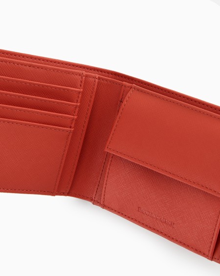 Armani Cartera plegable de piel saffiano regenerada ASV Devoluciones gratuitas