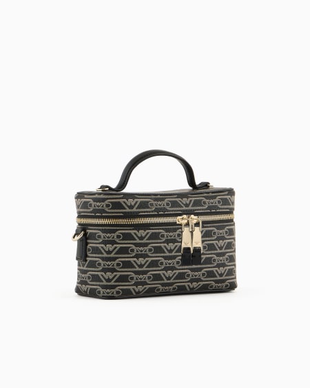 Armani Neceser con estampado integral de monograma Rebajas de fábrica
