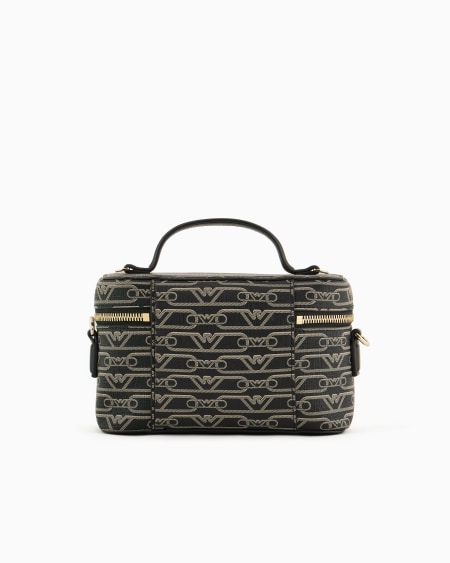 Armani Neceser con estampado integral de monograma Rebajas de fábrica