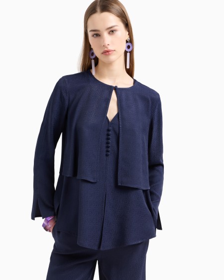 Armani Blusa de viscosa texturizada Últimos 2 días