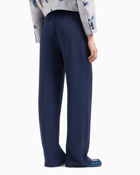 Armani Pantalones de viscosa texturizada con cintura elástica Último día