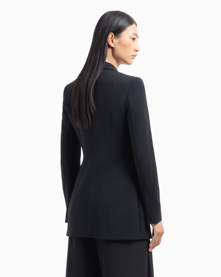 Armani Blazer de abotonadura sencilla de envers satén Promoción por tiempo limitado