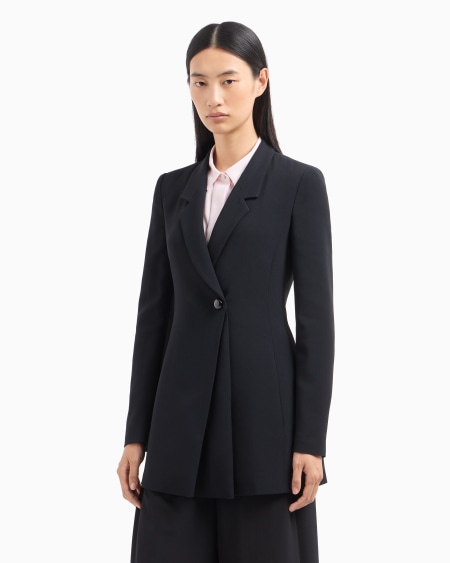 Armani Blazer de abotonadura sencilla de envers satén Promoción por tiempo limitado
