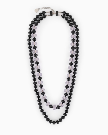 Armani Collar de doble vuelta con esferas facetadas Oferta especial de fábrica
