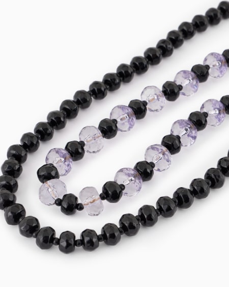 Armani Collar de doble vuelta con esferas facetadas Oferta especial de fábrica