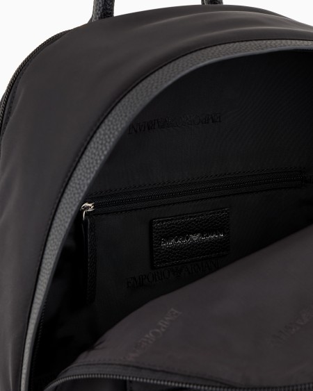 Armani Mochila de nailon reciclado con placa de águila ASV Envío internacional gratuito