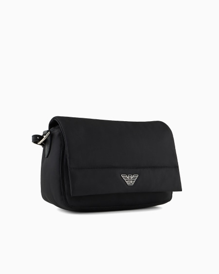 Armani Bolso bandolera en nailon reciclado con placa de águila ASV Precios de Black Friday