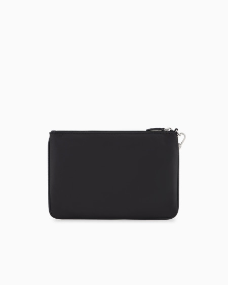 Armani Bolso de mano de nailon reciclado con placa de águila ASV Libre de impuestos