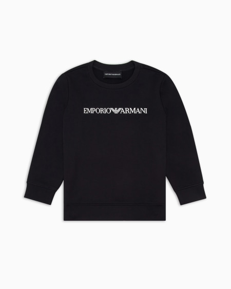 Armani Sudadera de punto de mezcla de modal con logotipo