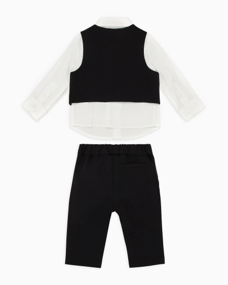 Armani Traje compuesto por camisa chaleco y pantalones de lana fría Grandes ahorros
