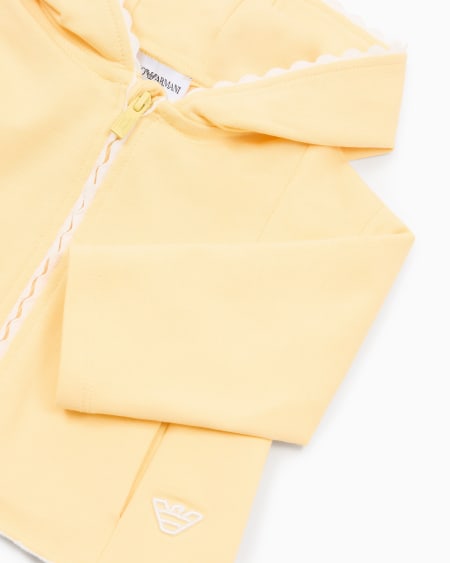 Armani Sudadera tipo cárdigan de punto de mezcla de modal con capucha En oferta