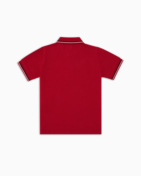 Armani Polo de piqué elástico con bordes a rayas Rebajas baratas