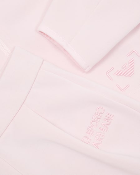 Armani Chándal de punto de tacto cupro con sudadera con cremallera y capucha Ventas relámpago