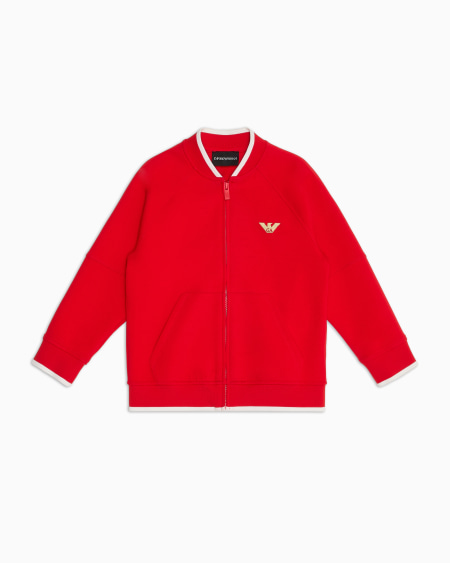 Armani Sudadera tipo cárdigan de punto doble con bordado Descuento