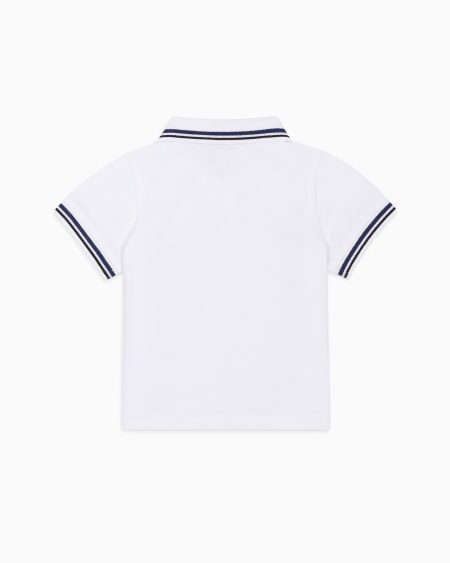Armani Polo de piqué elástico con bordes a rayas Envío gratis