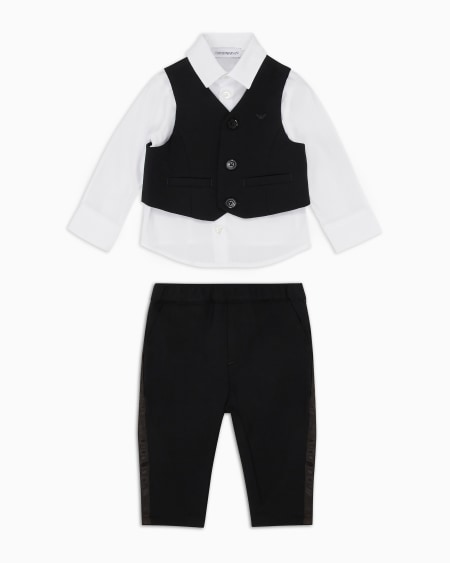 Armani Traje compuesto por camisa chaleco y pantalones de lana fría