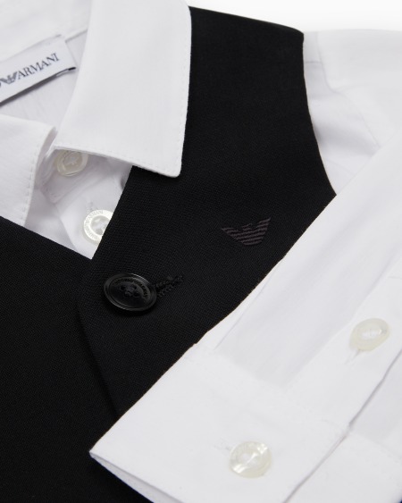 Armani Traje compuesto por camisa chaleco y pantalones de lana fría Último día