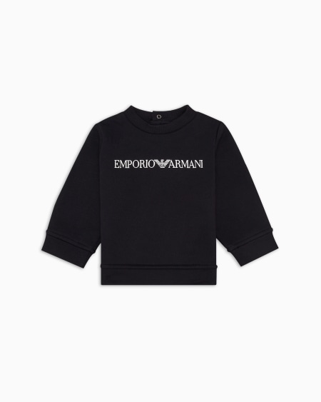 Armani Sudadera de mezcla de modal con logotipo