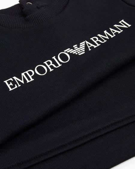 Armani Sudadera de mezcla de modal con logotipo Precio de fábrica
