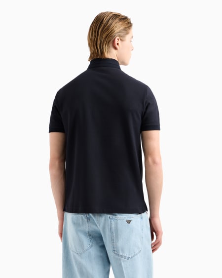 Armani Polo de punto con logotipo en el cuello Oferta especial de fábrica