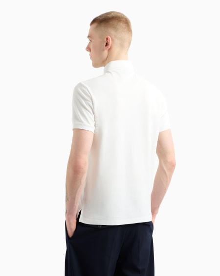 Armani Polo de punto con logotipo en el cuello Envío internacional gratuito