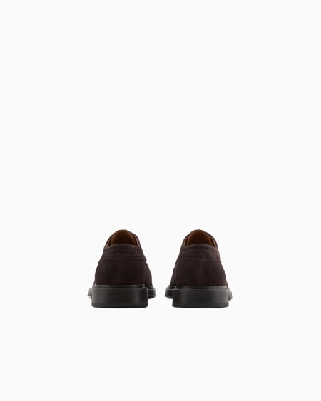 Armani Zapatos brogue de ante con troquelado cola de golondrina En oferta