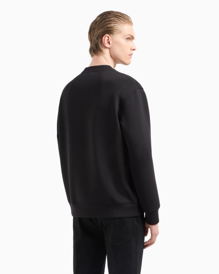 Armani Sudadera de punto con parche de águila con strass Clubwear Oferta exclusiva