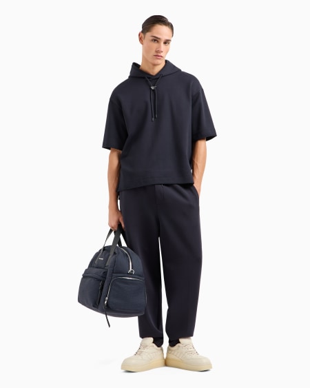 Armani Pantalones de chándal en punto doble con cordón Precio ultrabajo