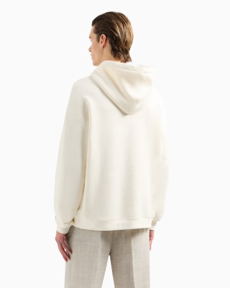 Armani Sudadera con capucha de punto con estampado y bordado de libélulas 2025