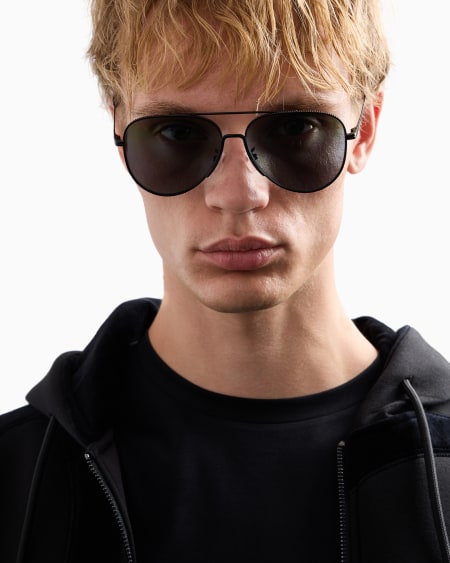 Armani Gafas de sol estilo piloto para hombre Ajuste asiático Outlet online