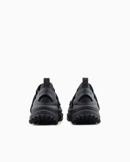 Armani Deportivas de nailon con detalles de neopreno y cordón ceñidor Venta caliente