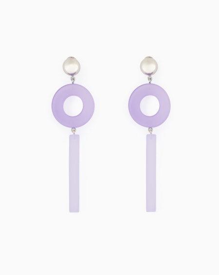 Armani Pendientes colgantes con elementos geométricos Descuento