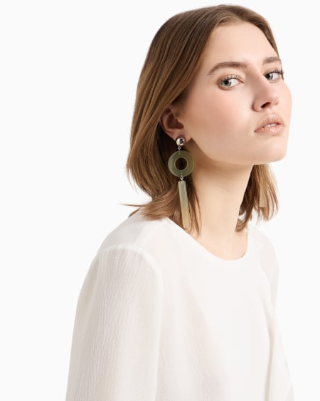 Armani Pendientes colgantes con elementos geométricos Últimos 3 días